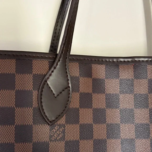 Brown Checkered Tote Bag - Picture 6 of 7